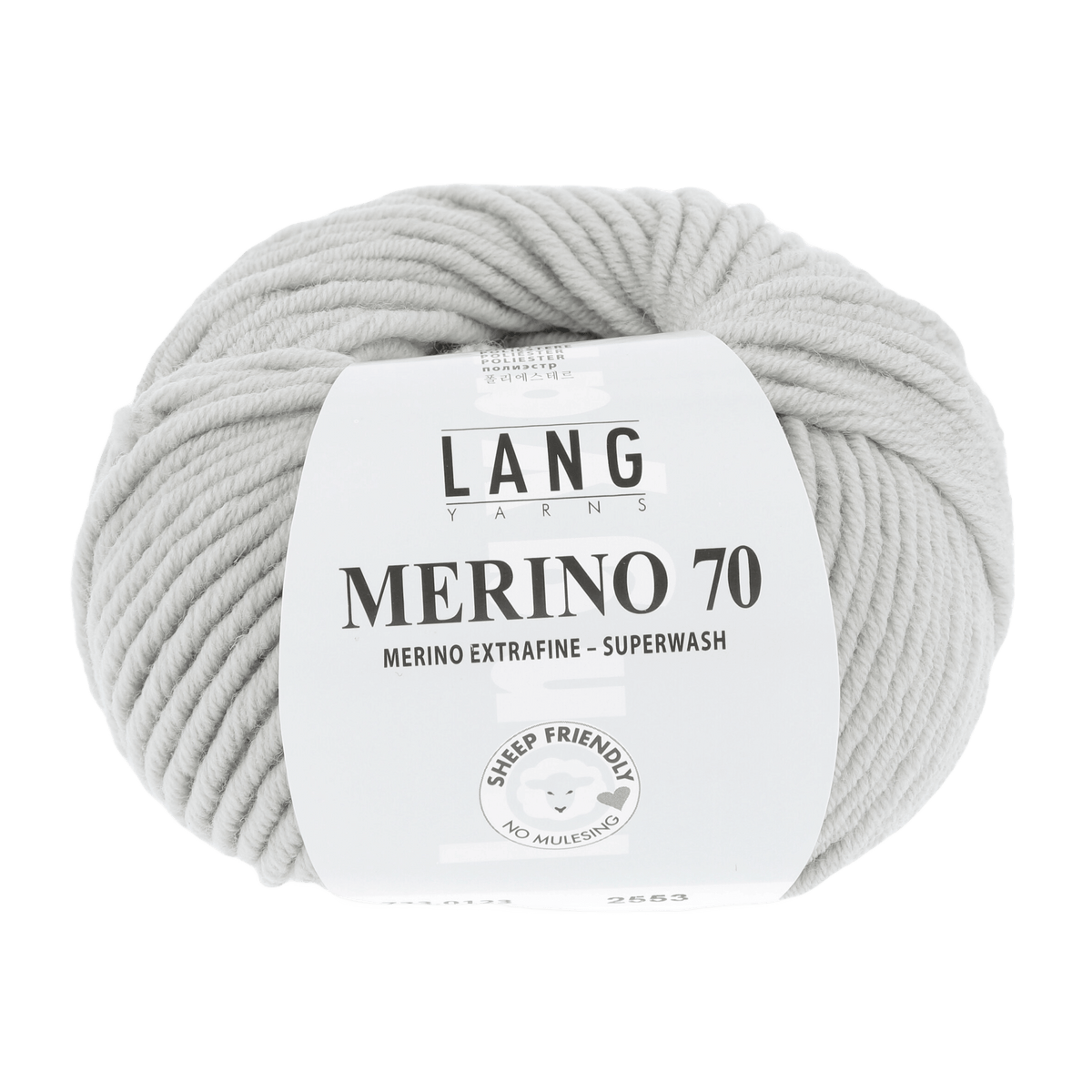 Lang Yarns Knitting Pattern Small - 17 balls / light grey 733.0123 Sweater Pattern Bundle in MERINO 70 by LANGYARNS | Punto 55-005