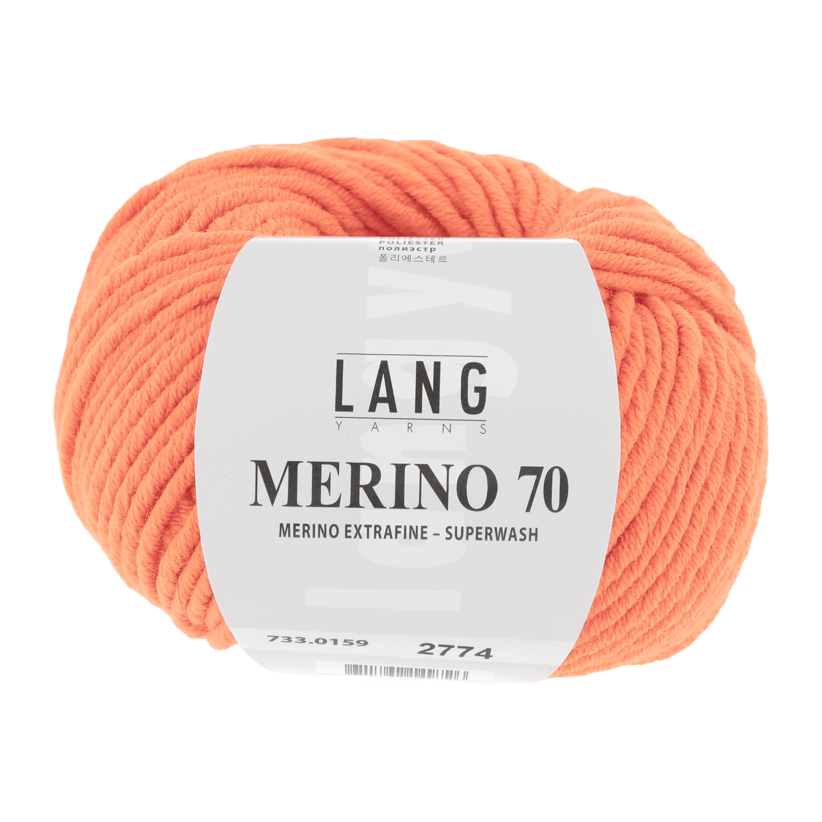 Lang Yarns Knitting Pattern Small - 17 balls / light orange 733.0159 Sweater Pattern Bundle in MERINO 70 by LANGYARNS | Punto 55-005