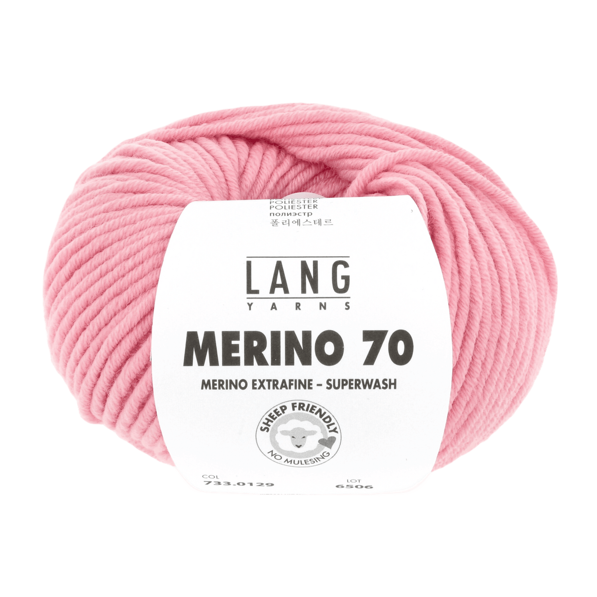 Lang Yarns Knitting Pattern Small - 17 balls / melon 733.0129 Sweater Pattern Bundle in MERINO 70 by LANGYARNS | Punto 55-005