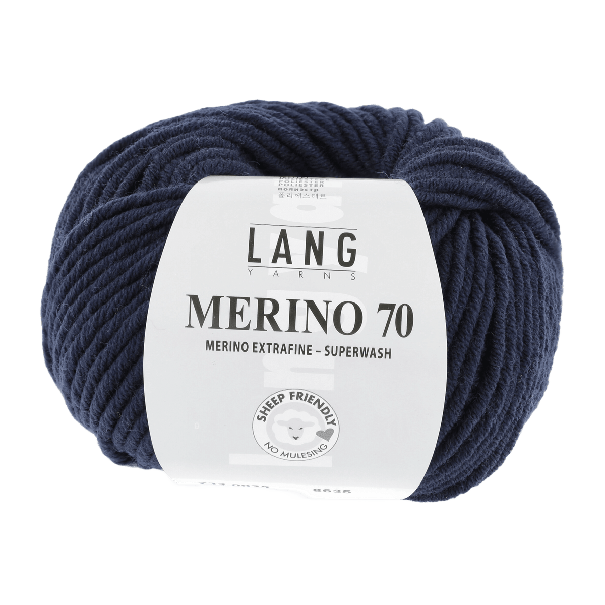 Lang Yarns Knitting Pattern Small - 17 balls / navy 733.0025 Sweater Pattern Bundle in MERINO 70 by LANGYARNS | Punto 55-005