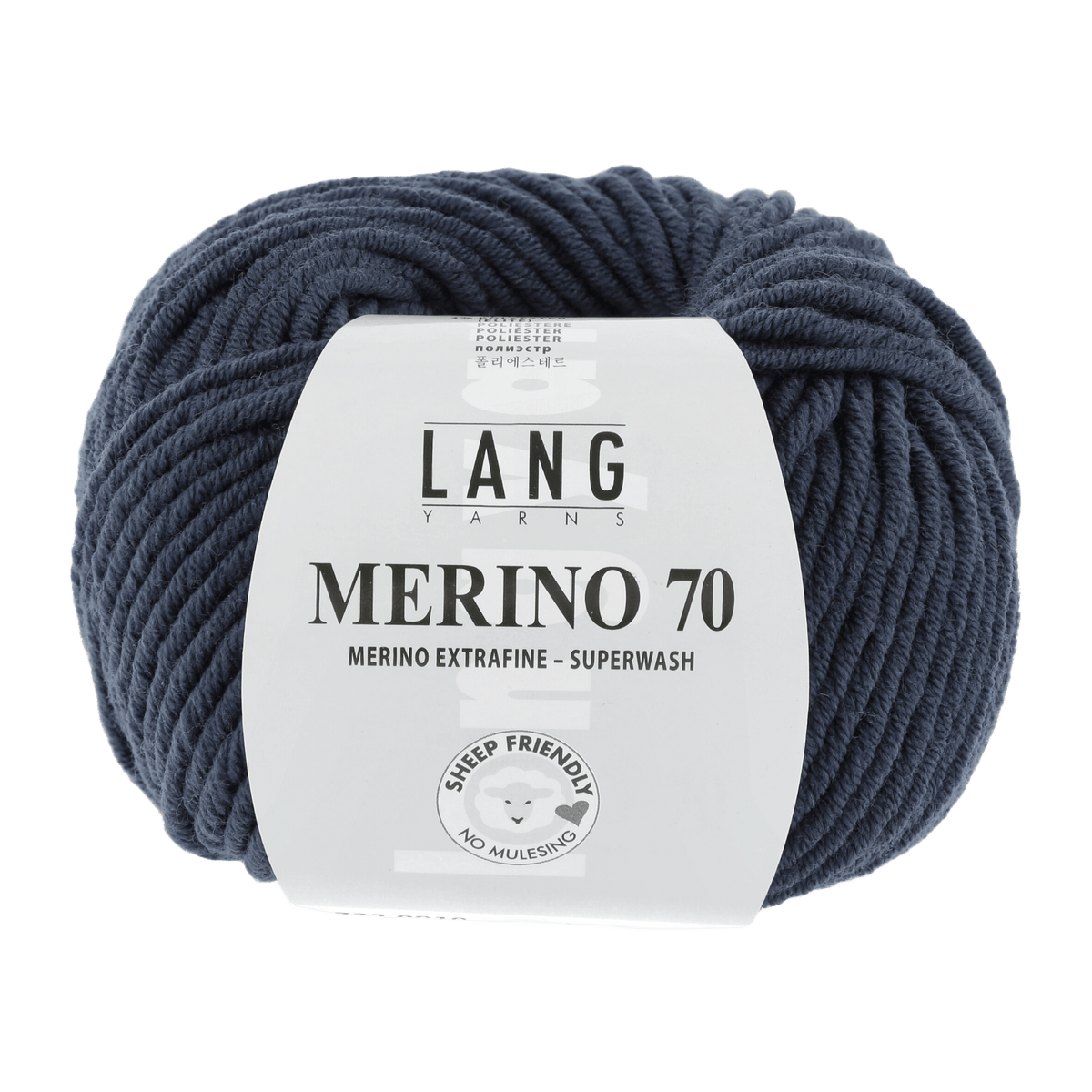 Lang Yarns Knitting Pattern Small - 17 balls / steel blue 733.0010 Sweater Pattern Bundle in MERINO 70 by LANGYARNS | Punto 55-005