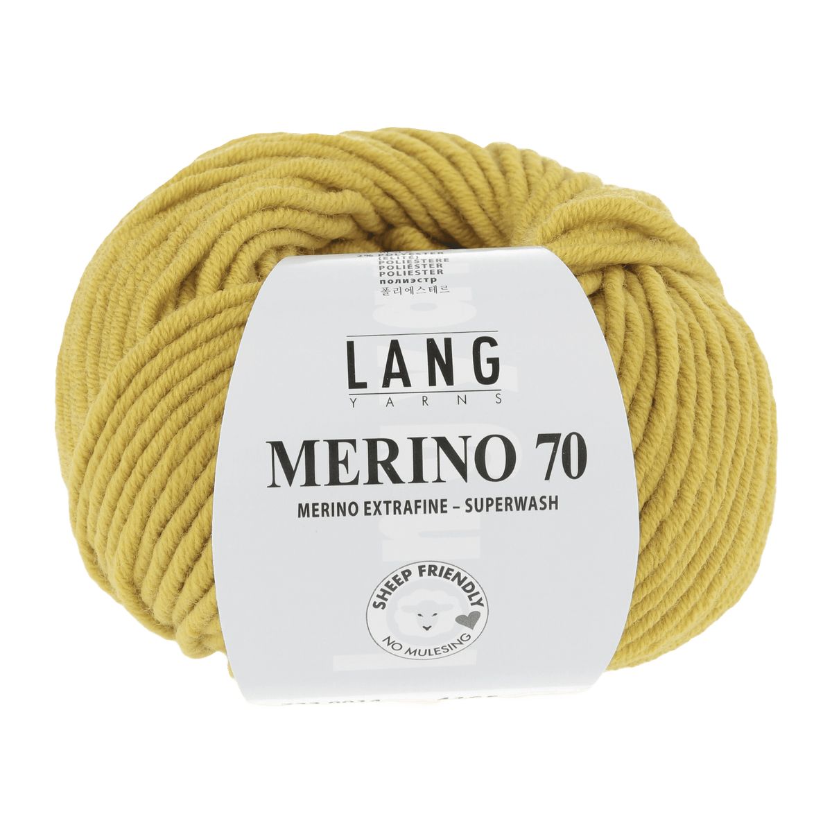 Lang Yarns Knitting Pattern Small - 17 balls / sun yellow 733.0014 Sweater Pattern Bundle in MERINO 70 by LANGYARNS | Punto 55-005