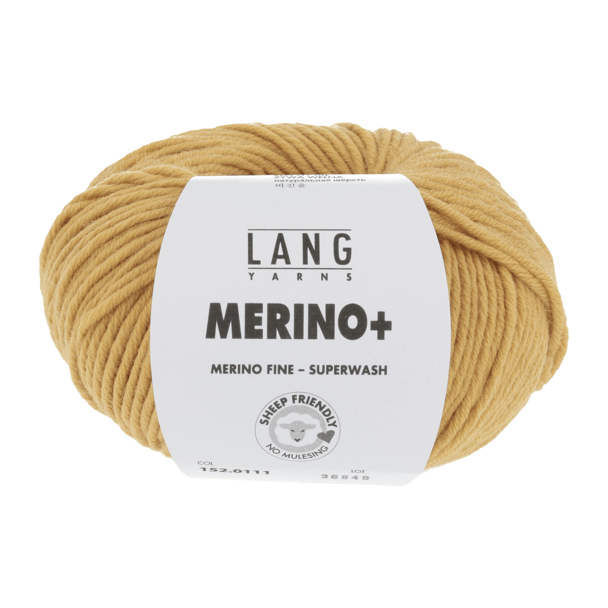 Lang Yarns Knitting Pattern Small - 18 balls / mustard yellow 152.0111 Cardigan Pattern Bundle in Merinoplus by LANGYARNS | Punto 55-012