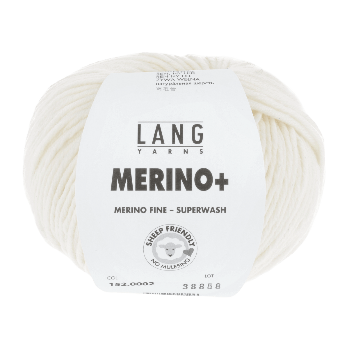 Lang Yarns Knitting Pattern Small - 18 balls / offwhite 152.0002 Cardigan Pattern Bundle in Merinoplus by LANGYARNS | Punto 55-012