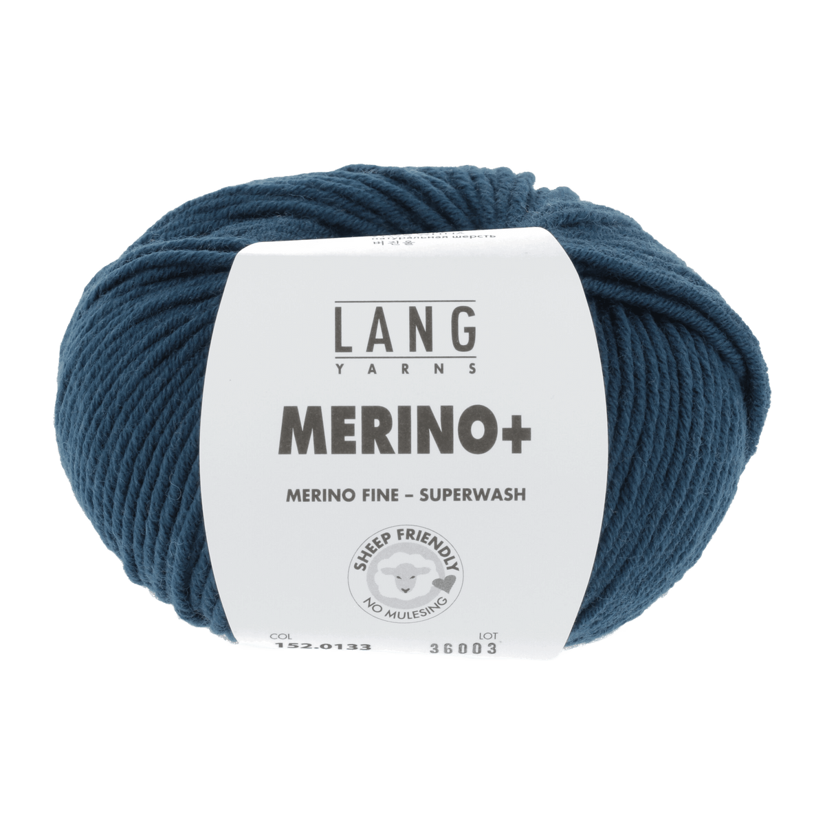Lang Yarns Knitting Pattern Small - 18 balls / steel blue 152.0133 Cardigan Pattern Bundle in Merinoplus by LANGYARNS | Punto 55-012
