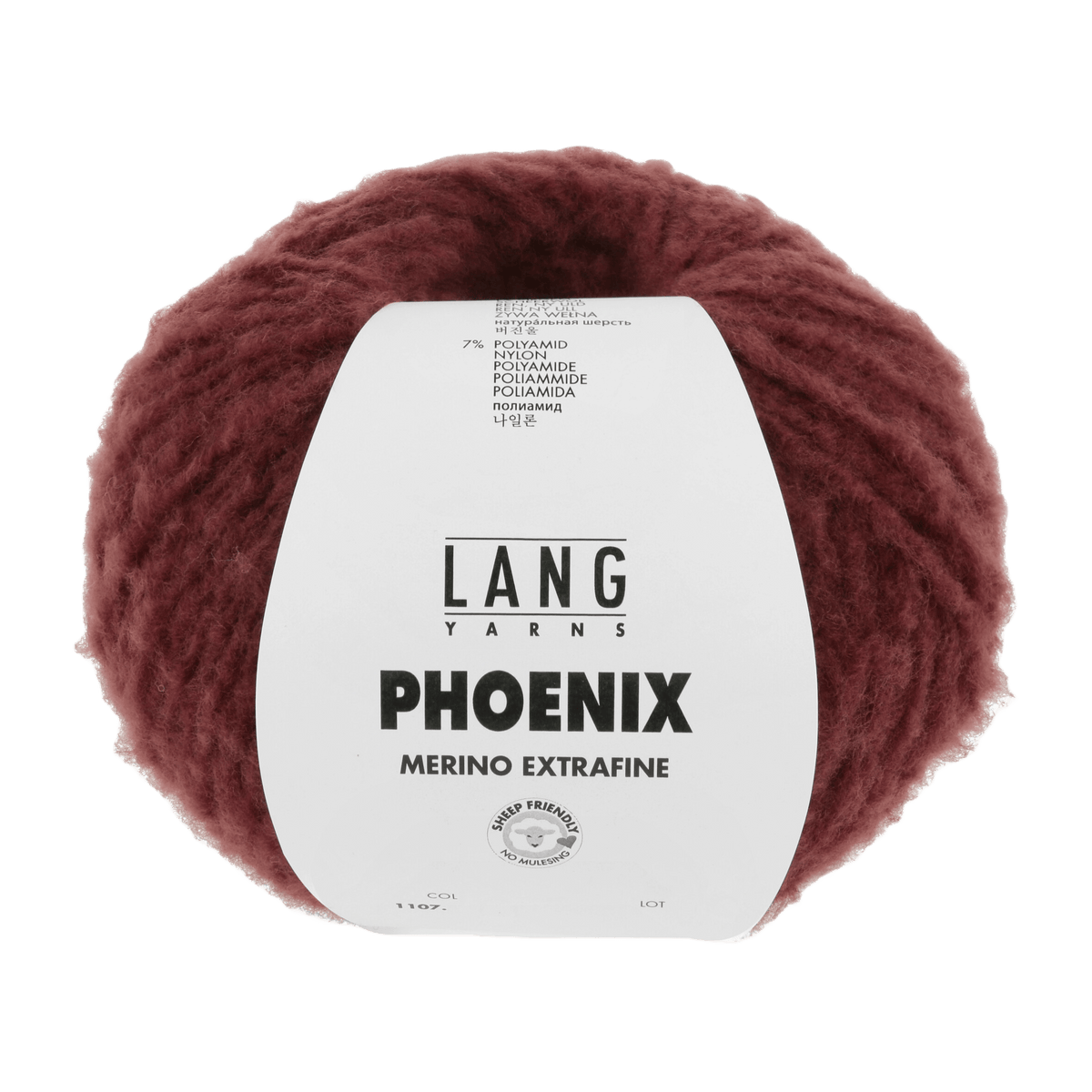 Lang Yarns Knitting Pattern Small - 2 balls / bordeaux 1107.0064 FATIMA Jacket Pattern Bundle in Phoenix by LANGYARNS | Fatto a Mano 286-062