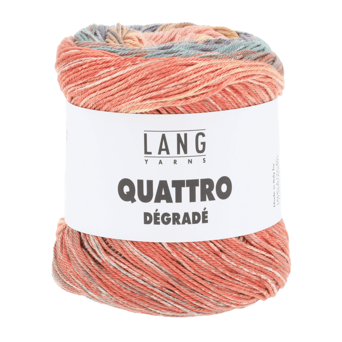 Lang Yarns Knitting Pattern Small - 2 balls / rose/lilac/orange 1088.0013 POPPY Crochet T-Shirt Pattern Bundle in Quattro Degradé by LANGYARNS | Punto 91-007