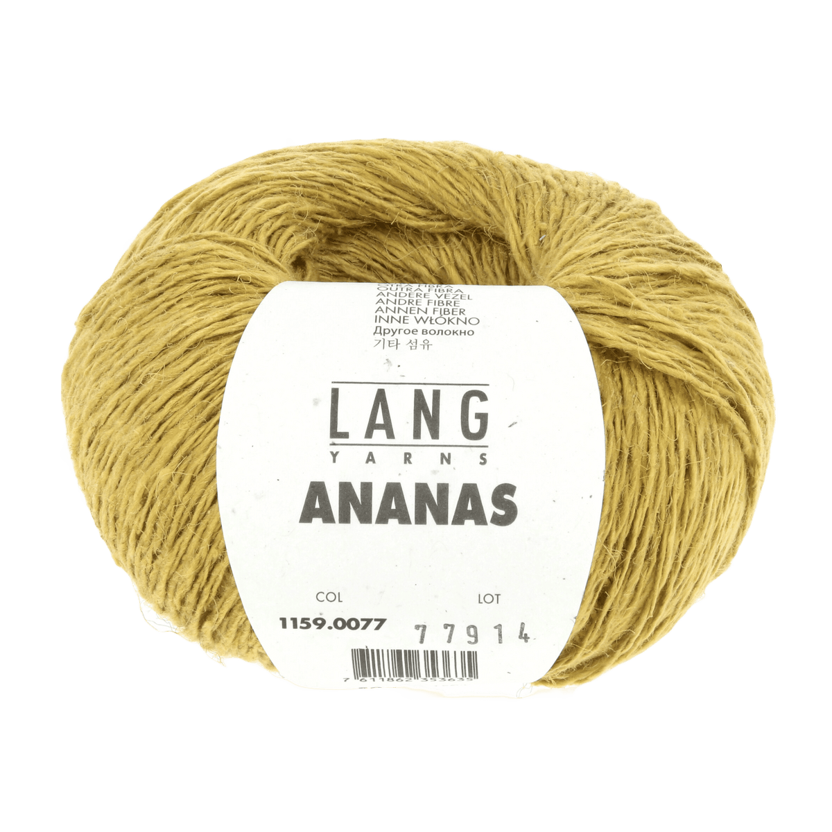 Lang Yarns Knitting Pattern Small - 3 balls / curry 1159.0077 ANKEA Short-sleeved sweater Pattern Bundle in Ananas by LANGYARNS | Fatto a Mano 284-019
