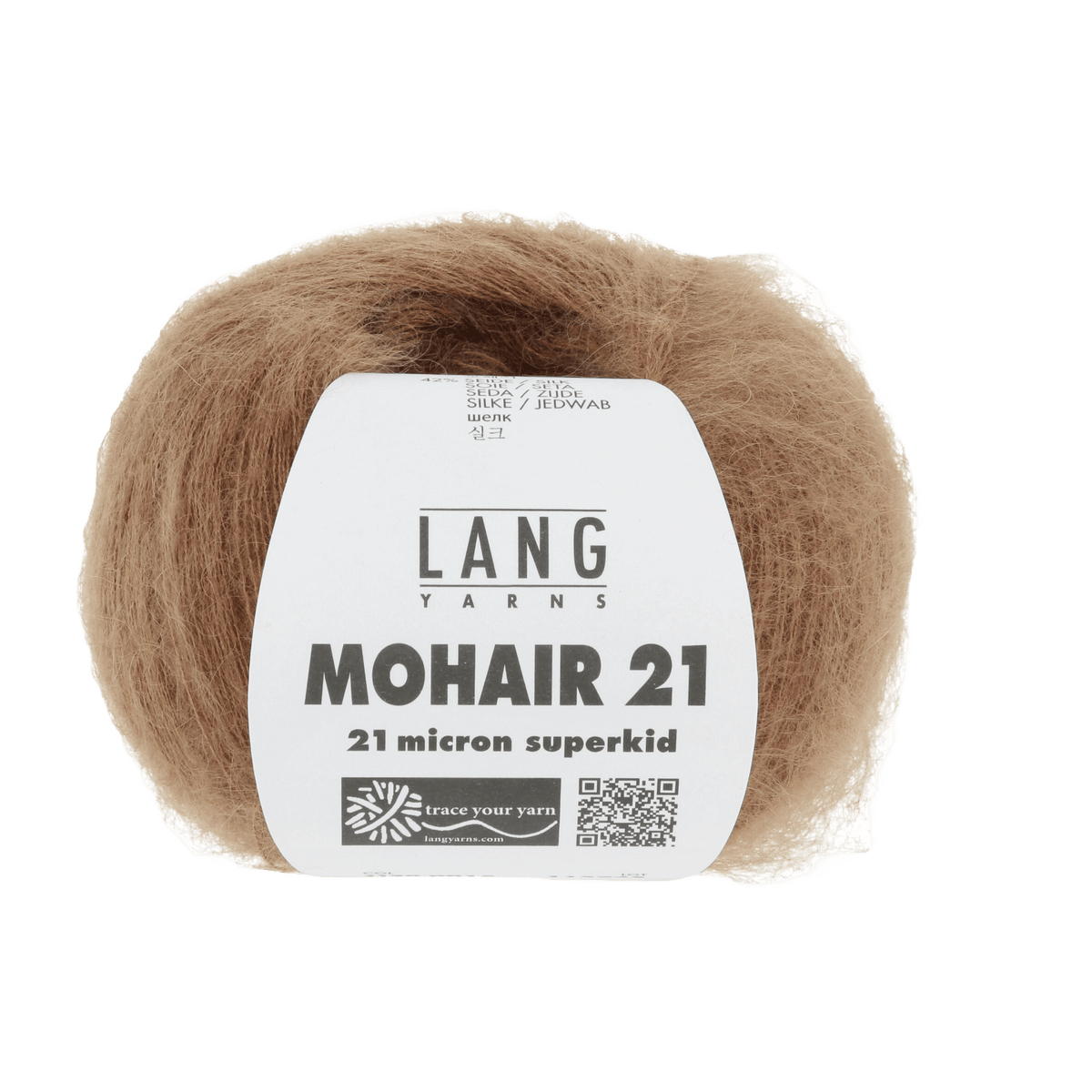 Lang Yarns Knitting Pattern Small - 3 balls / dark nougat 1120.0015 TILDA Sweater Pattern Bundle in Mohair 21 by LANGYARNS | Fatto a Mano 280-001