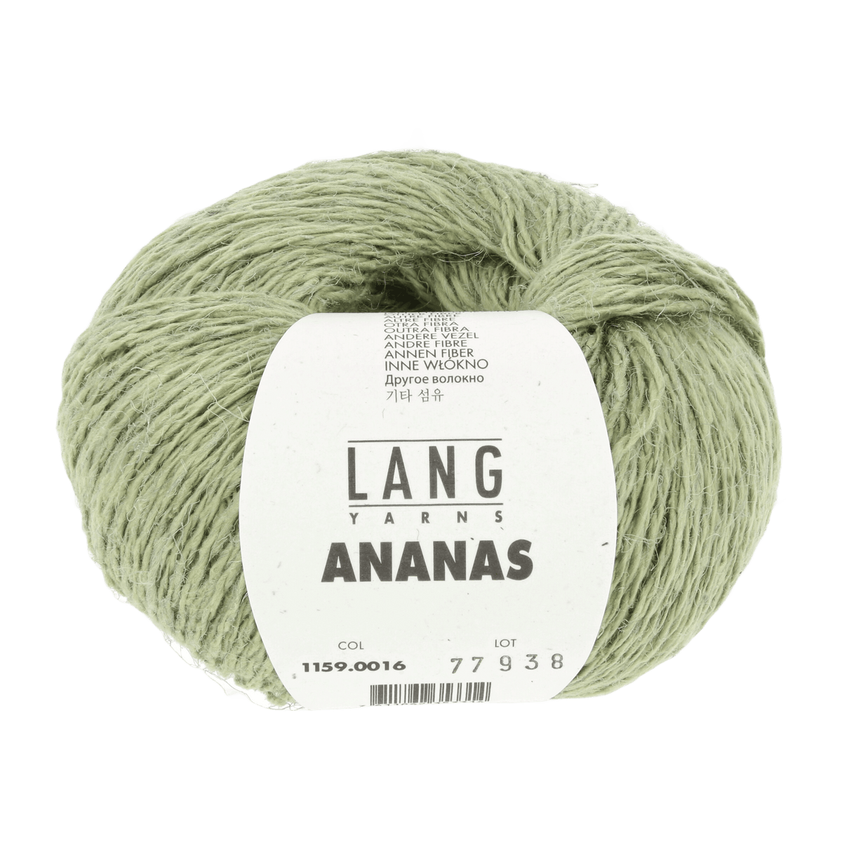 Lang Yarns Knitting Pattern Small - 3 balls / light green 1159.0016 ANKEA Short-sleeved sweater Pattern Bundle in Ananas by LANGYARNS | Fatto a Mano 284-019