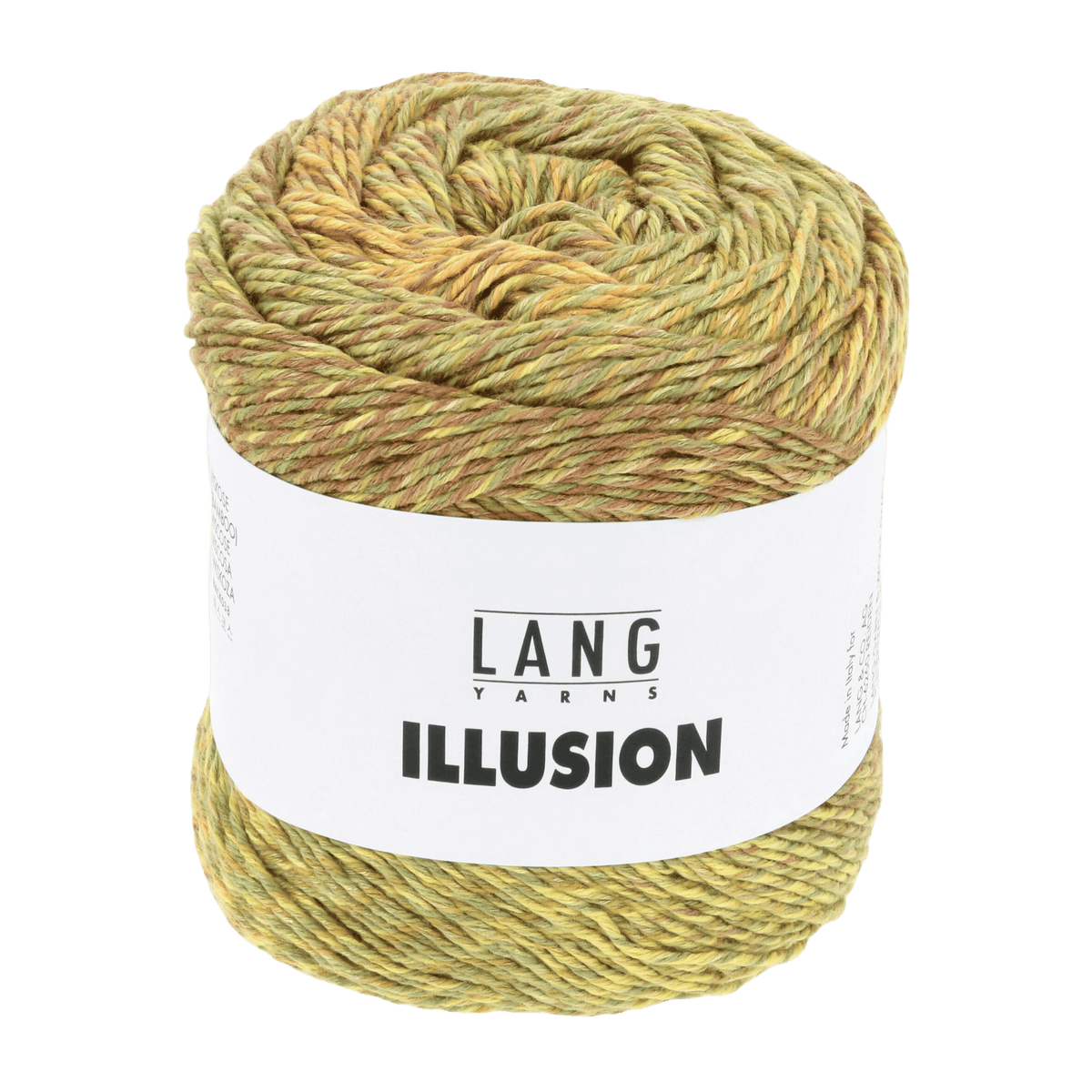 Lang Yarns Knitting Pattern Small - 3 balls / olive/yellow/brown/orange 1155.0007 GEORGINA Top Pattern Bundle in Illusion by LANGYARNS | Punto 91-013