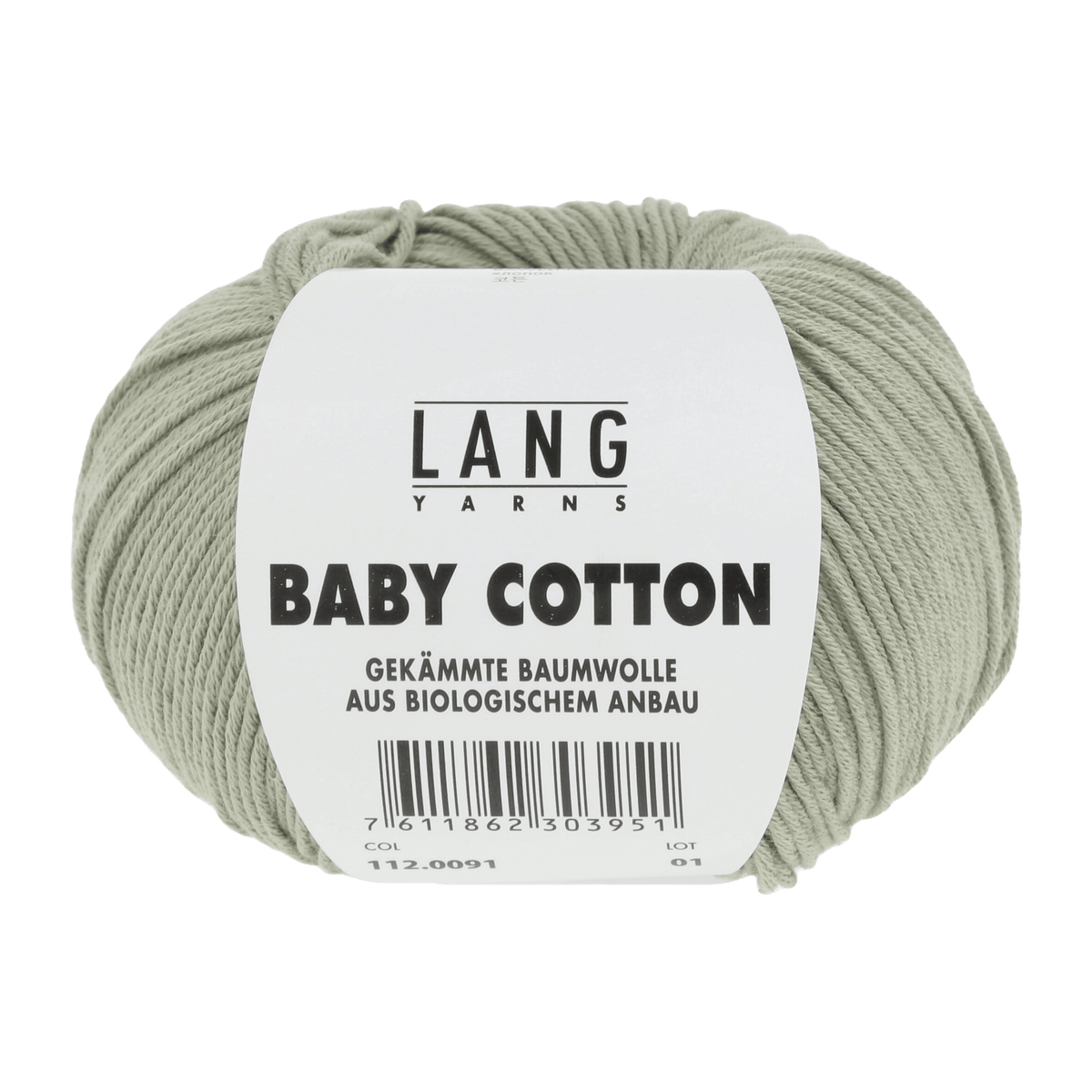 Lang Yarns Knitting Pattern Small - 3 balls / PASTEL GREEN 112.0091 LILITH Top Pattern Bundle in Baby Cotton by LANGYARNS | Fatto a Mano 284-024