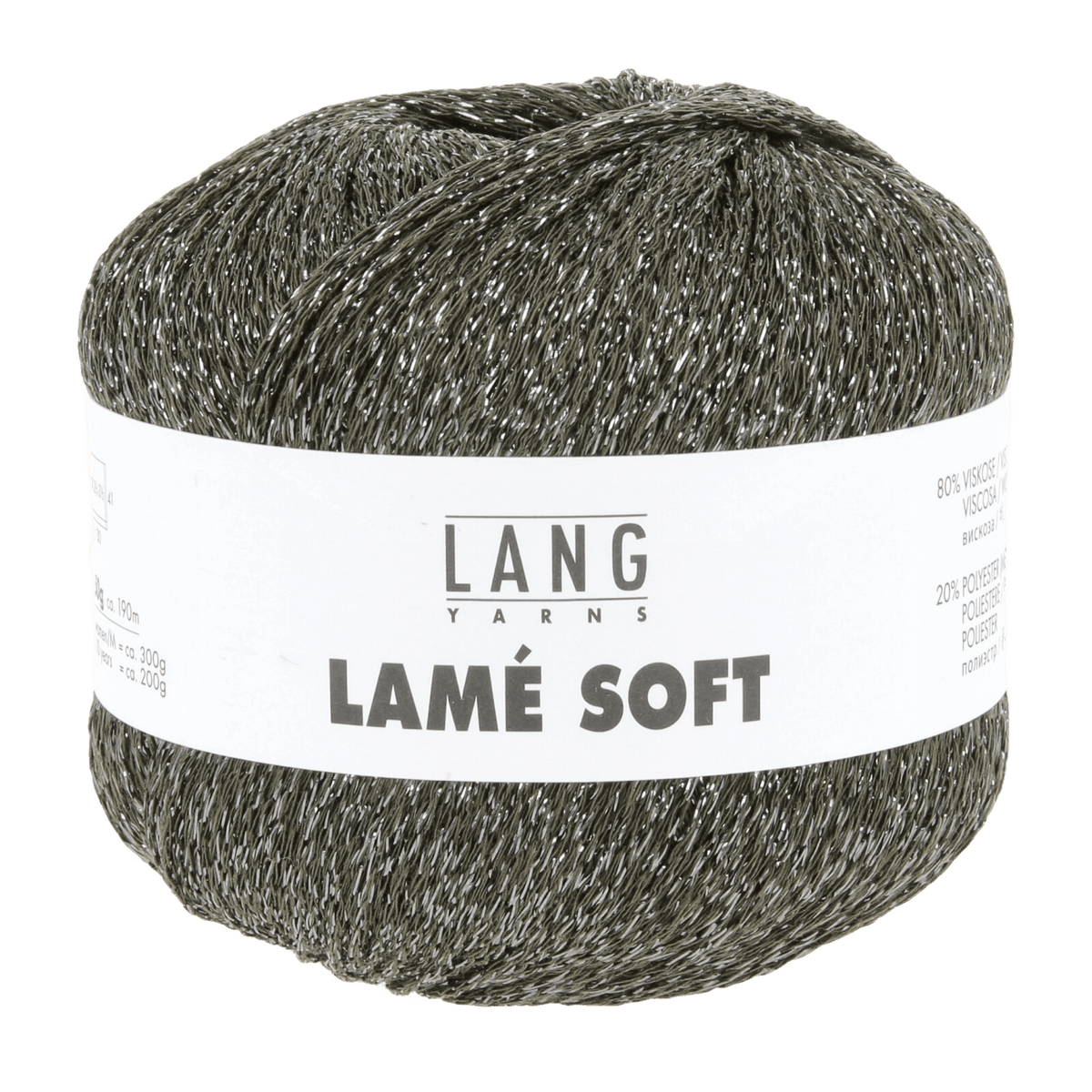 Lang Yarns Knitting Pattern Small - 4 balls / army green 56.0099 Grace Top Pattern Bundle in Lam� Soft by LANGYARNS | Fatto a Mano 288-036