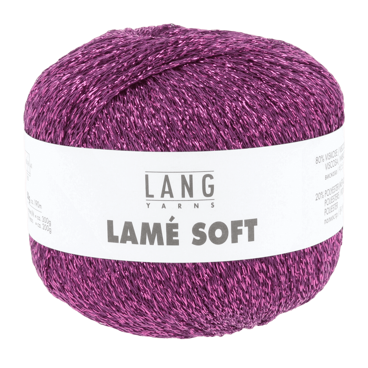 Lang Yarns Knitting Pattern Small - 4 balls / aubergine 56.0080 Grace Top Pattern Bundle in Lam� Soft by LANGYARNS | Fatto a Mano 288-036
