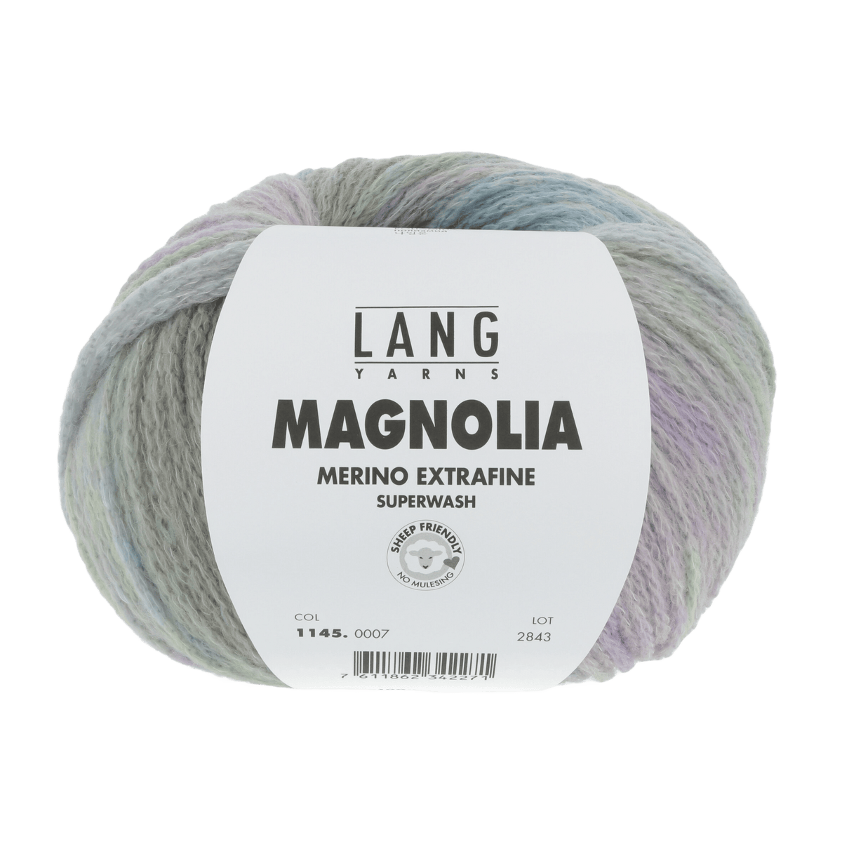 Lang Yarns Knitting Pattern Small - 4 balls / blue/beige/lilac 1145.0007 PALOMA Cardigan Pattern Bundle in Magnolia by LANGYARNS | Punto 74-001