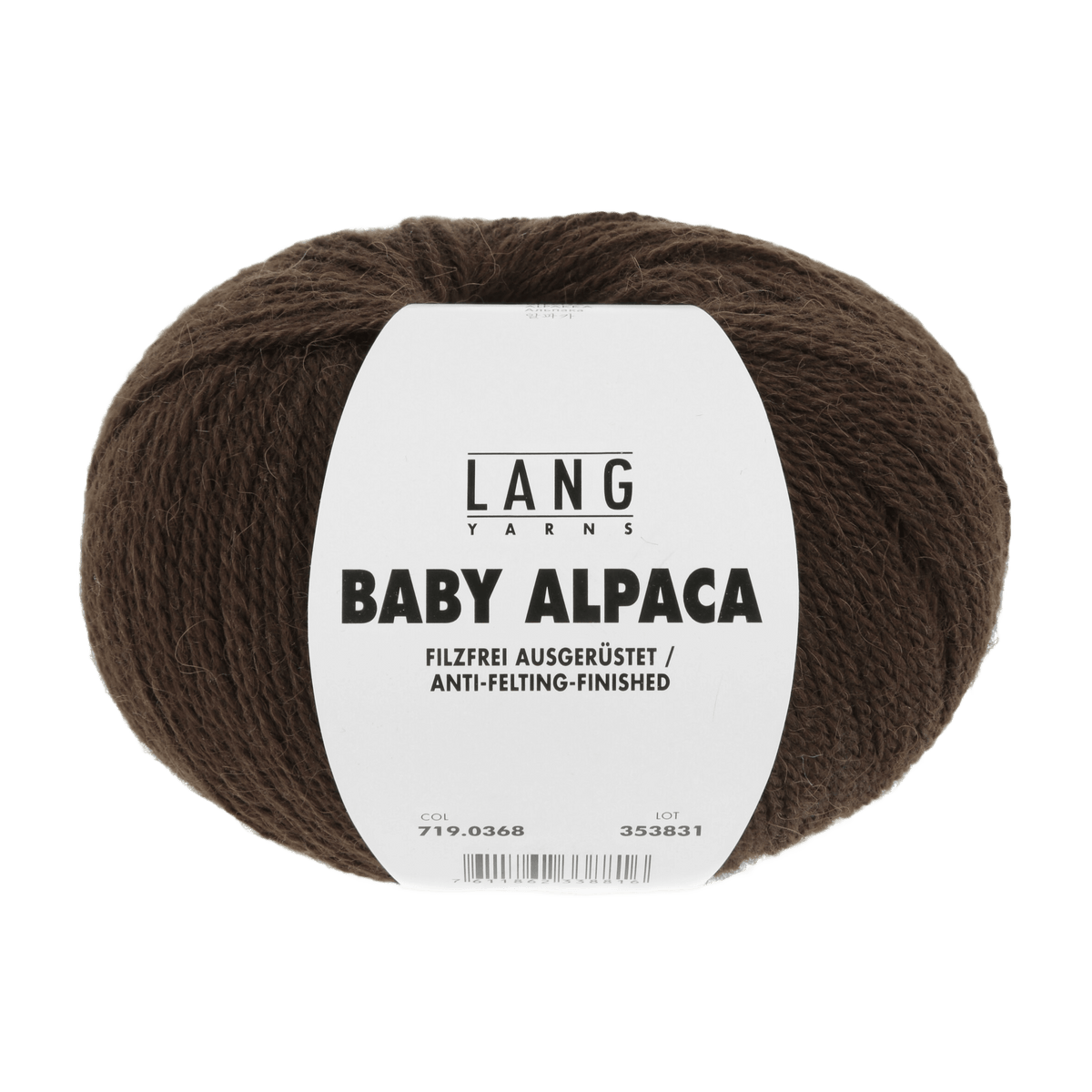 Lang Yarns Knitting Pattern Small - 4 balls / chocolate 719.0368 CHARLOTTA Cardigan Pattern Bundle in Baby Alpaca by LANGYARNS | Punto 76-007
