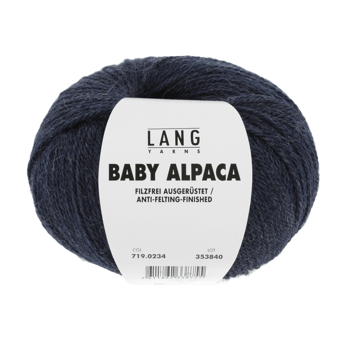 Lang Yarns Knitting Pattern Small - 4 balls / dark jeans mélange 719.0234 CHARLOTTA Cardigan Pattern Bundle in Baby Alpaca by LANGYARNS | Punto 76-007
