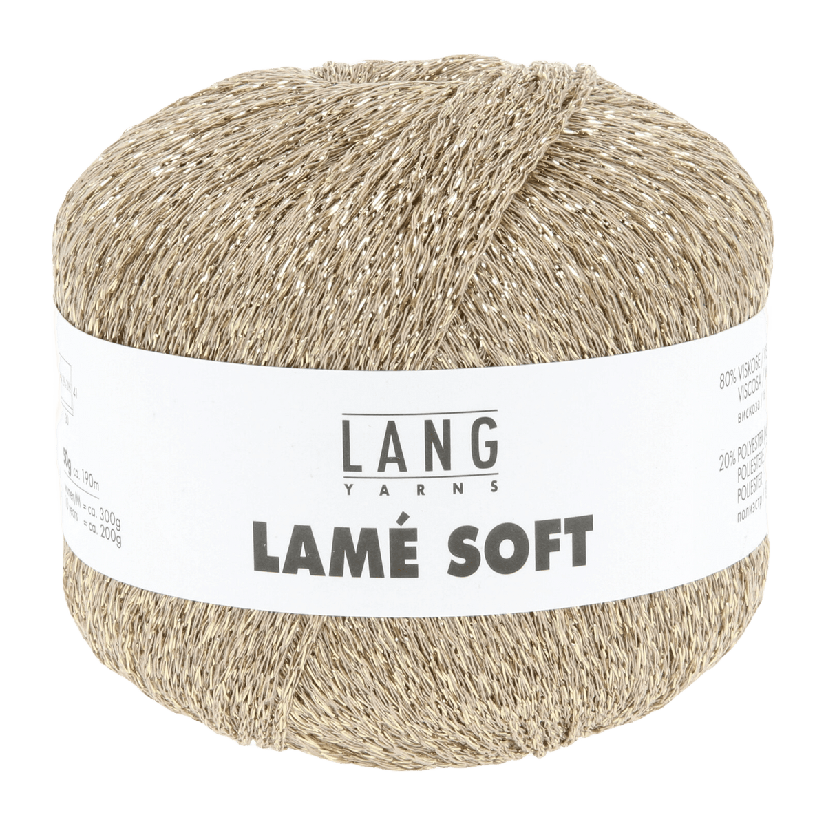Lang Yarns Knitting Pattern Small - 4 balls / gold 56.0050 Grace Top Pattern Bundle in Lam� Soft by LANGYARNS | Fatto a Mano 288-036