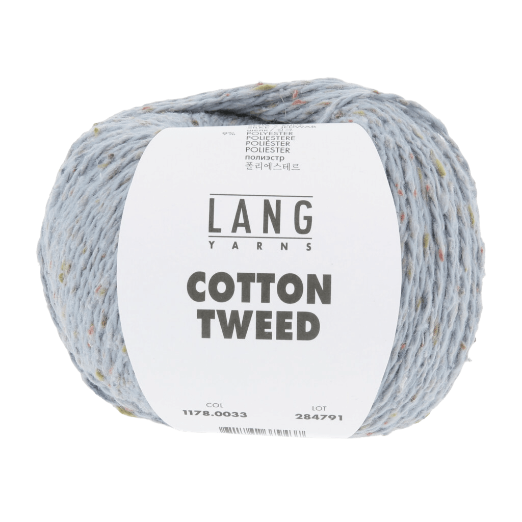 Lang Yarns Knitting Pattern Small - 4 balls / light jeans 1178.0033 CAMILLA Top Pattern Bundle in Cotton Tweed by LANGYARNS | Punto 90-005