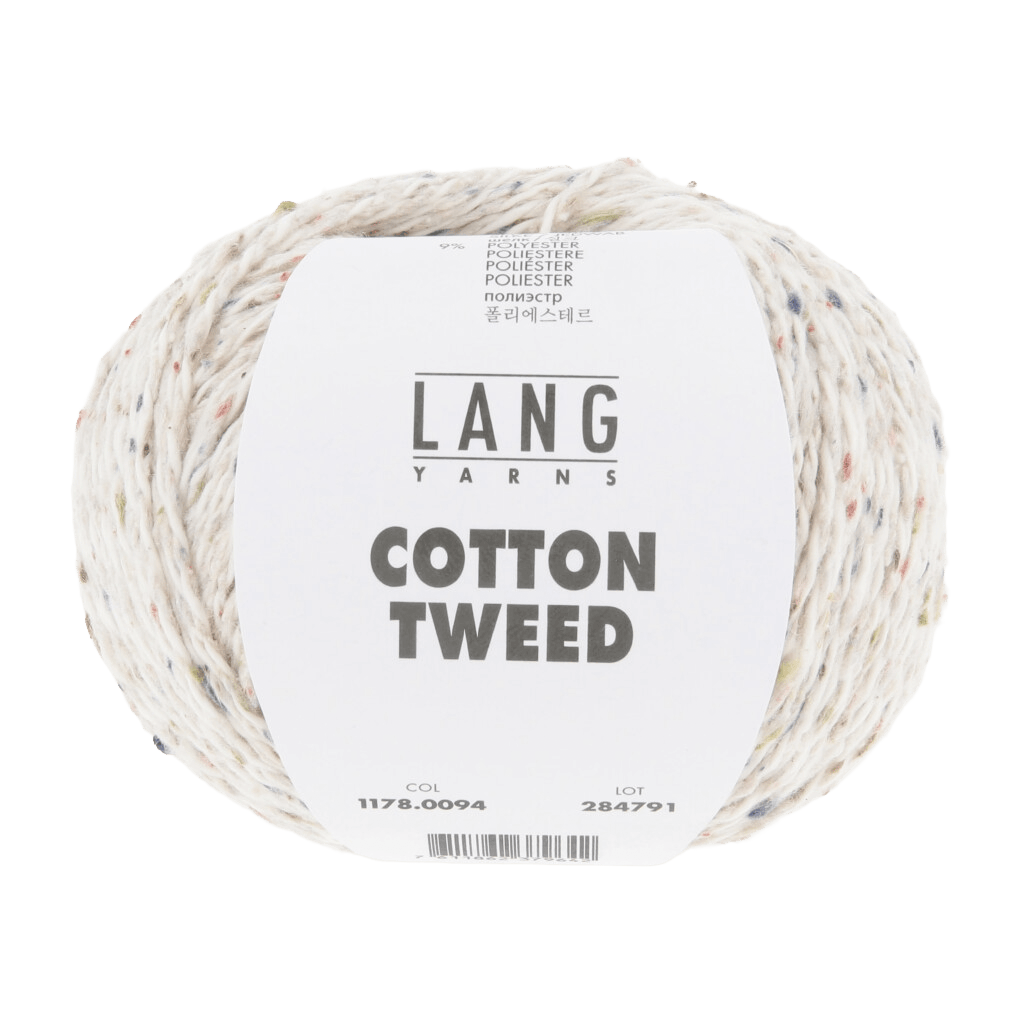 Lang Yarns Knitting Pattern Small - 4 balls / offwhite 1178.0094 CAMILLA Top Pattern Bundle in Cotton Tweed by LANGYARNS | Punto 90-005