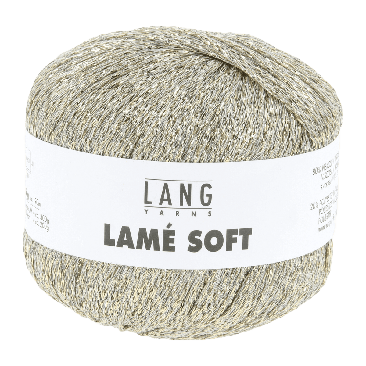 Lang Yarns Knitting Pattern Small - 4 balls / offwhite/gold 56.0094 Grace Top Pattern Bundle in Lam� Soft by LANGYARNS | Fatto a Mano 288-036