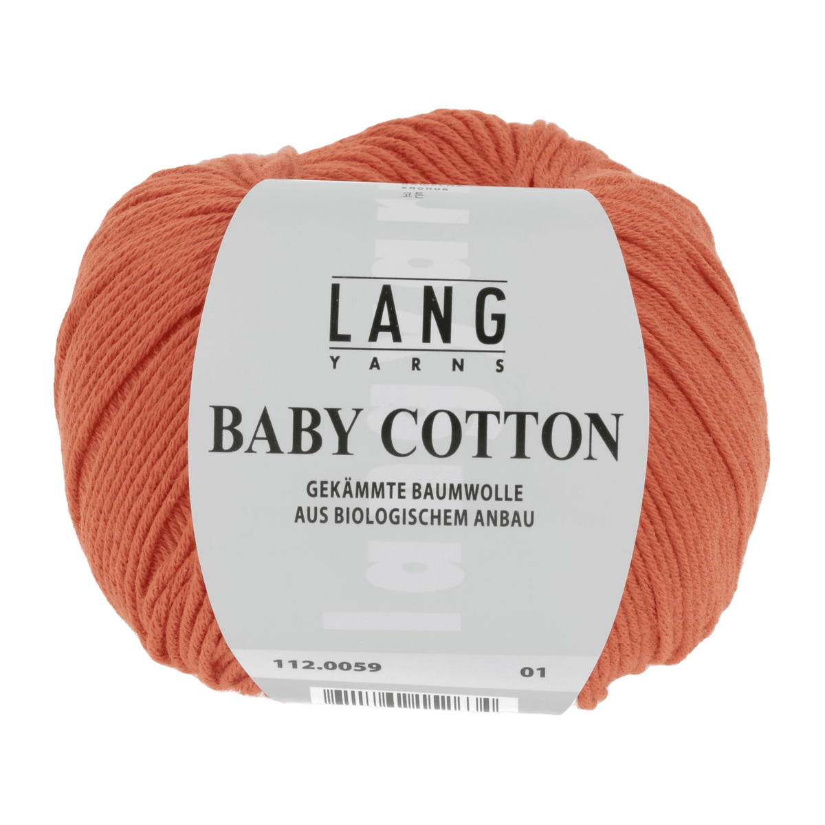 Lang Yarns Knitting Pattern Small - 4 balls / ORANGE 112.0059 EVELINE Top Pattern Bundle in Baby Cotton by LANGYARNS | Fatto a Mano 280-056