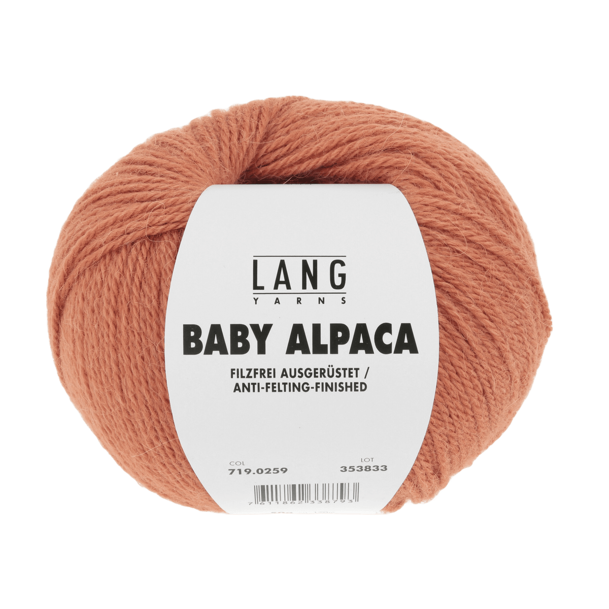 Lang Yarns Knitting Pattern Small - 4 balls / orange 719.0259 CHARLOTTA Cardigan Pattern Bundle in Baby Alpaca by LANGYARNS | Punto 76-007