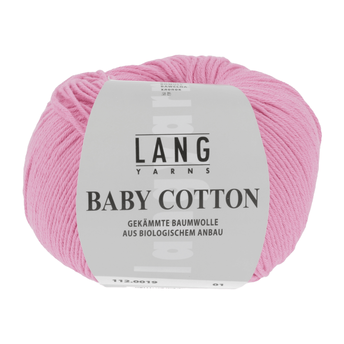 Lang Yarns Knitting Pattern Small - 4 balls / PINK 112.0019 EVELINE Top Pattern Bundle in Baby Cotton by LANGYARNS | Fatto a Mano 280-056