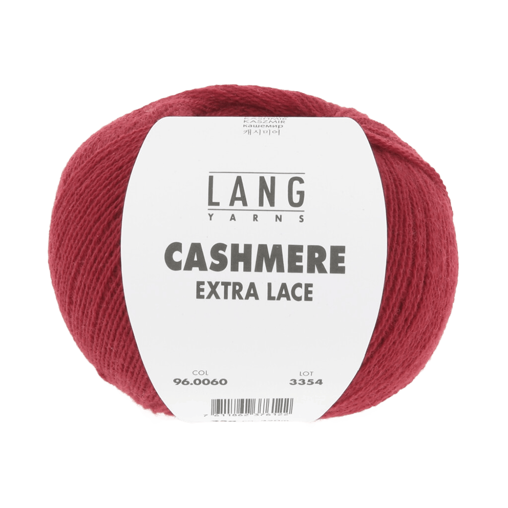Lang Yarns Knitting Pattern Small - 4 balls / red 96.0060 ERICA Slipover Pattern Bundle in Cashmere Extra Lace by LANGYARNS | Punto 94-001