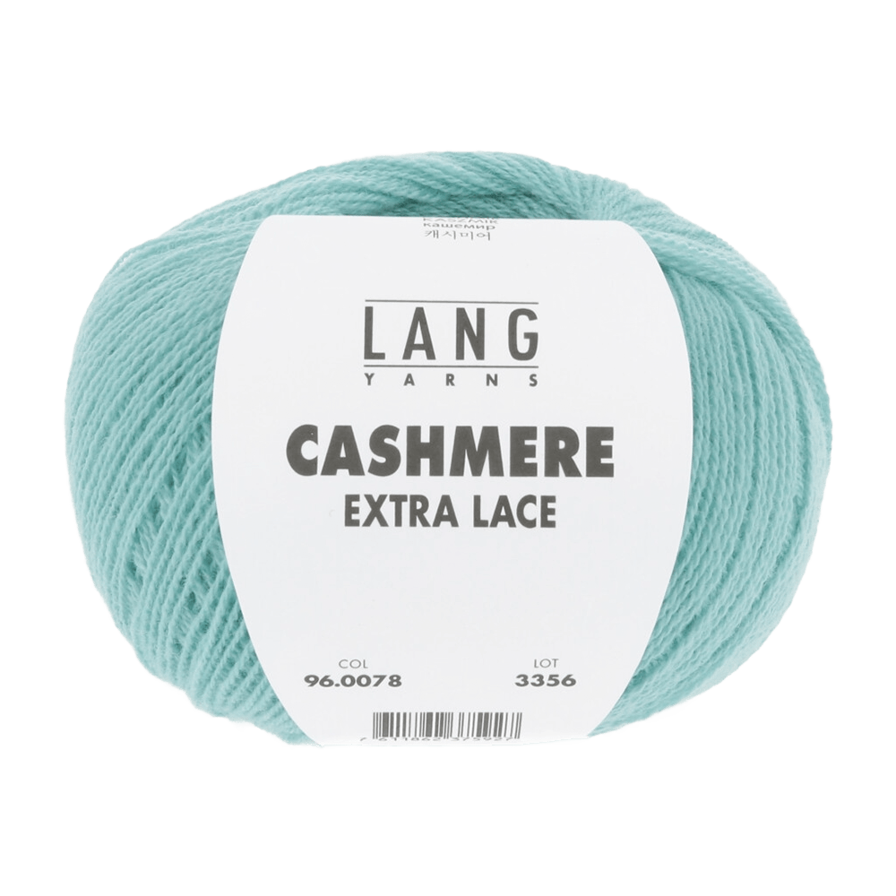Lang Yarns Knitting Pattern Small - 4 balls / teal 96.0078 ERICA Slipover Pattern Bundle in Cashmere Extra Lace by LANGYARNS | Punto 94-001