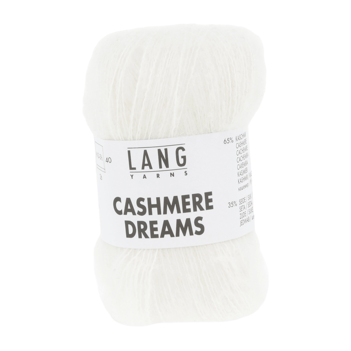 Lang Yarns Knitting Pattern Small - 4 balls / white 1085.0001 EMKE Sweater Pattern Bundle in Cashmere Dreams by LANGYARNS | Punto 78-004