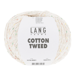 Lang Yarns Knitting Pattern Small - 4 balls / white 1178.0001 CAMILLA Top Pattern Bundle in Cotton Tweed by LANGYARNS | Punto 90-005