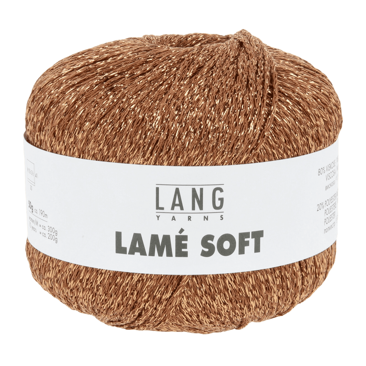 Lang Yarns Knitting Pattern Small - 5 balls / cinnamon 56.0067 Blair Crochet Top Pattern Bundle in Lam� Soft by LANGYARNS | Fatto a Mano 288-033