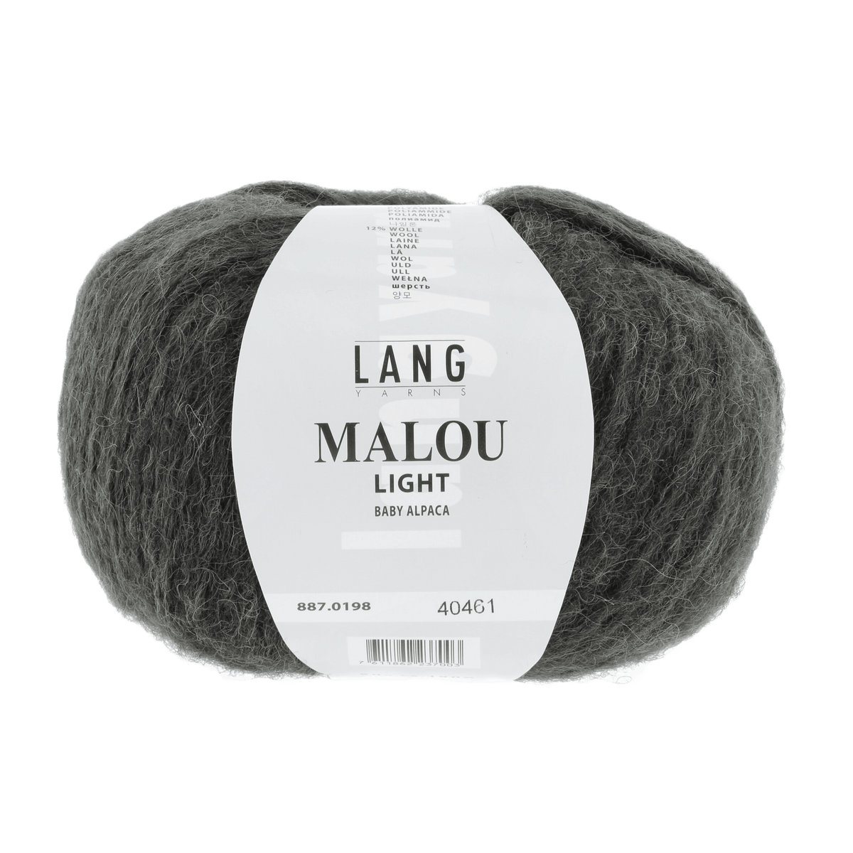Lang Yarns Knitting Pattern Small - 5 balls / dark olive 887.0198 ASTRID Top down sweater Pattern Bundle in MALOU LIGHT by LANGYARNS | Fatto a Mano 278-059