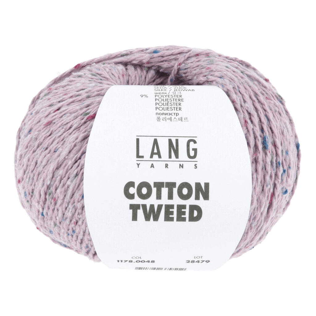 Lang Yarns Knitting Pattern Small - 5 balls / dusty pink 1178.0048 CAIA T-Shirt Pattern Bundle in Cotton Tweed by LANGYARNS | Punto 90-001