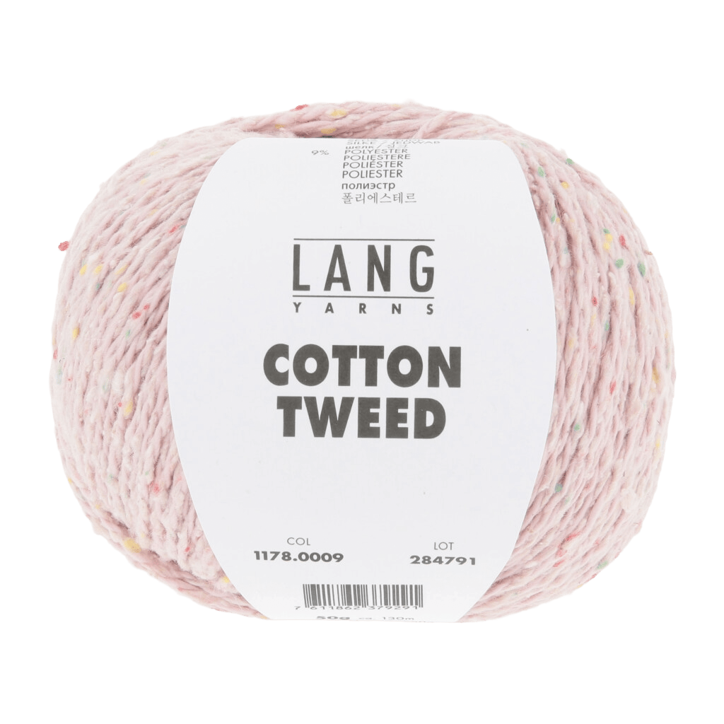Lang Yarns Knitting Pattern Small - 5 balls / rose 1178.0009 CAIA T-Shirt Pattern Bundle in Cotton Tweed by LANGYARNS | Punto 90-001