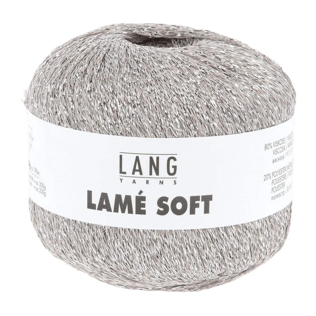 Lang Yarns Knitting Pattern Small - 5 balls / silver 56.0023 Blair Crochet Top Pattern Bundle in Lam� Soft by LANGYARNS | Fatto a Mano 288-033