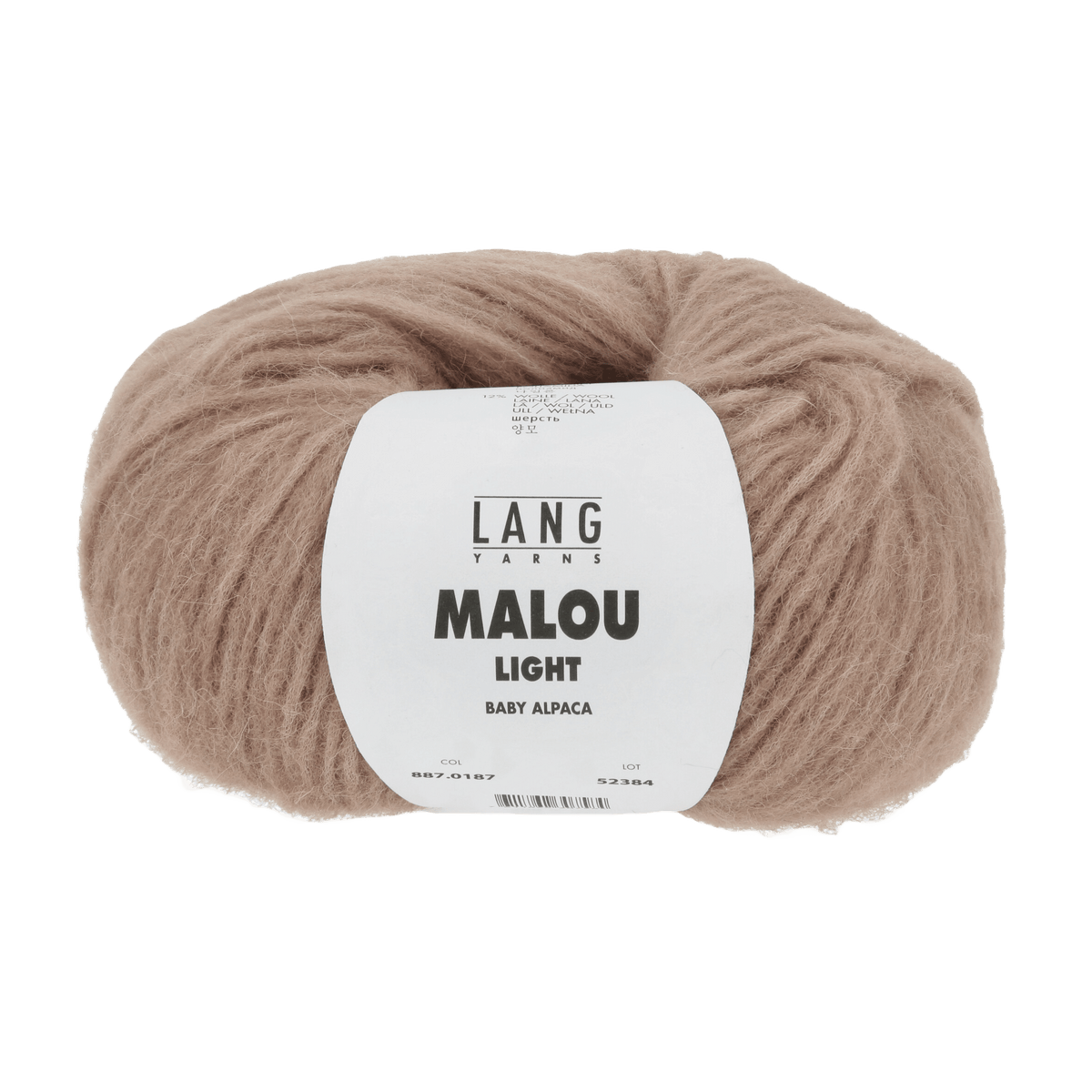 Lang Yarns Knitting Pattern Small - 5 balls / wood 887.0187 ASTRID Top down sweater Pattern Bundle in MALOU LIGHT by LANGYARNS | Fatto a Mano 278-059