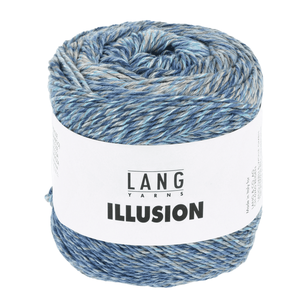 Lang Yarns Knitting Pattern Small - 6 balls / blue/grey/beige 1155.0006 SINEAD Cardigan Pattern Bundle in Illusion by LANGYARNS | Punto 81-010