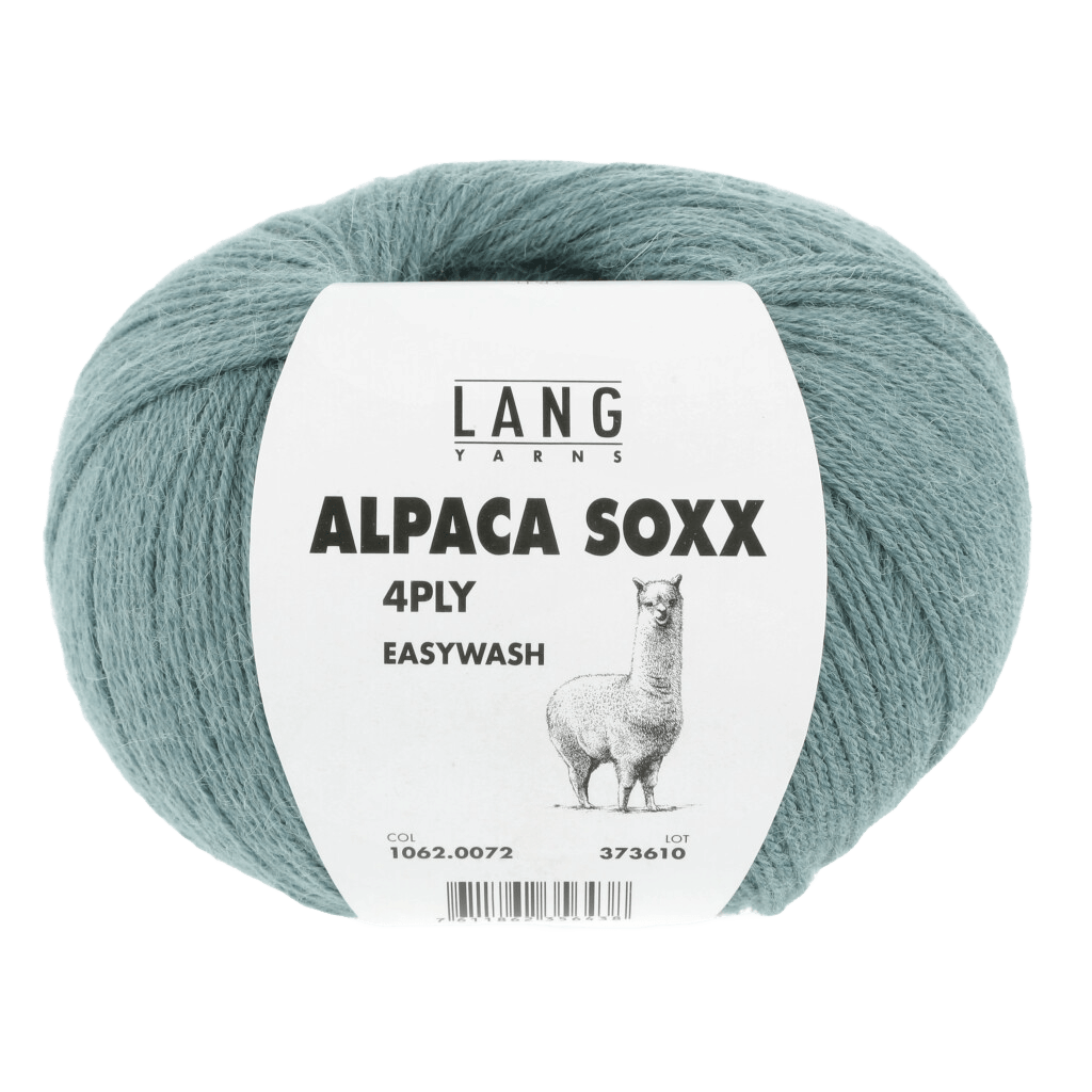 Lang Yarns Knitting Pattern Small - 6 balls / dark mint 1062.0072 ARCADIA Sweater Pattern Bundle in Alpaca Soxx 4ply by LANGYARNS | Punto 76-003
