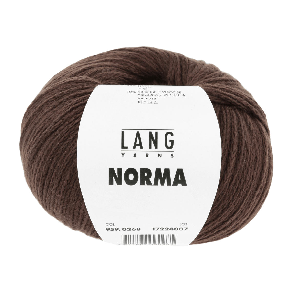 Lang Yarns Knitting Pattern Small - 6 balls / espresso 959.0268 MIRIAM Top Pattern Bundle in Norma by LANGYARNS | Fatto a Mano 280-032