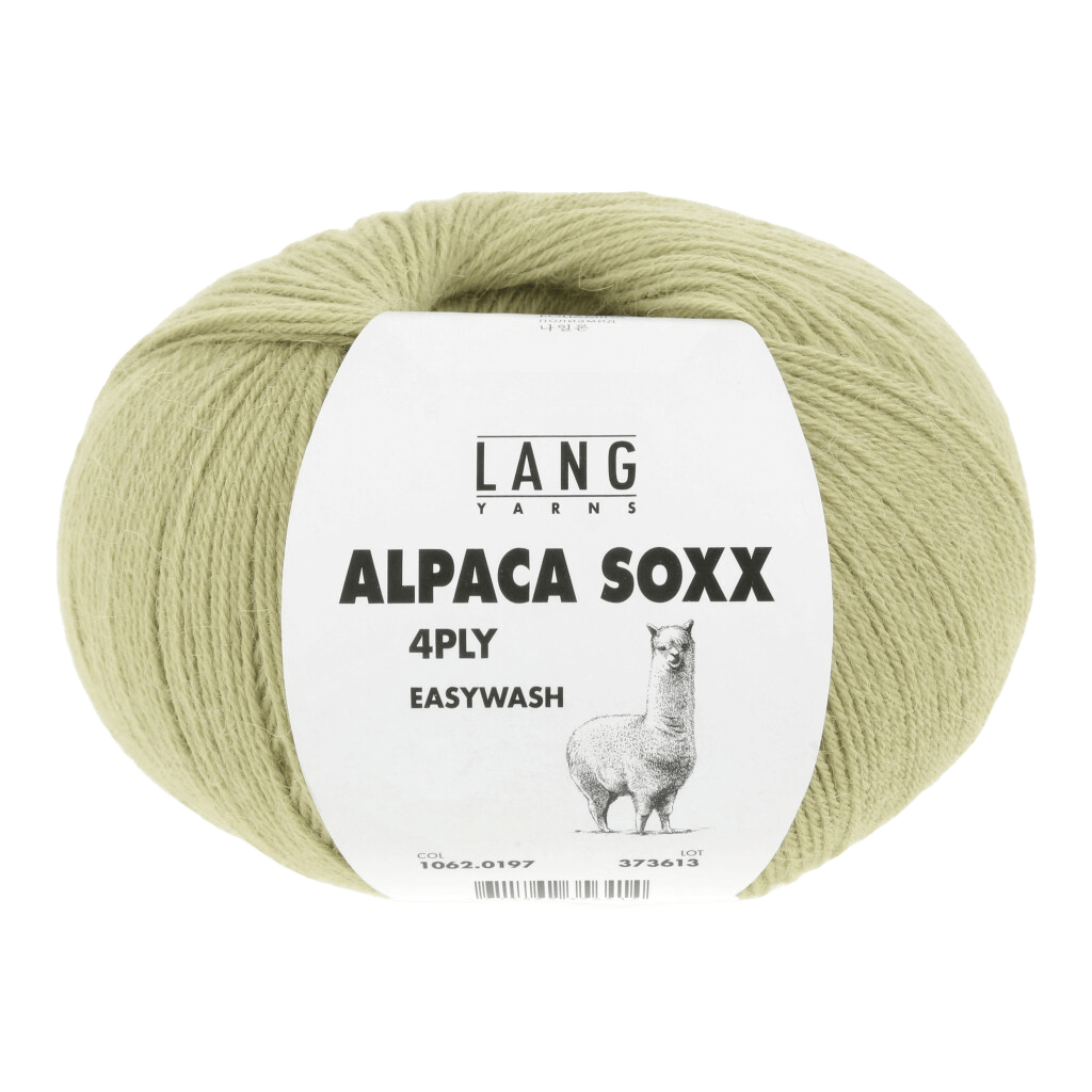 Lang Yarns Knitting Pattern Small - 6 balls / light olive 1062.0197 ARCADIA Sweater Pattern Bundle in Alpaca Soxx 4ply by LANGYARNS | Punto 76-003