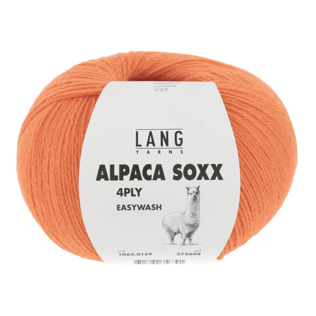 Lang Yarns Knitting Pattern Small - 6 balls / orange 1062.0159 ARCADIA Sweater Pattern Bundle in Alpaca Soxx 4ply by LANGYARNS | Punto 76-003