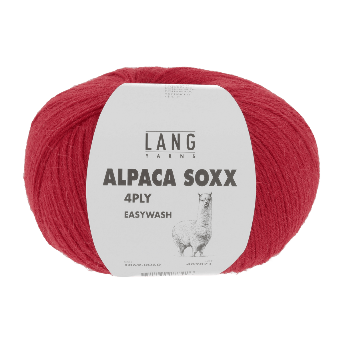 Lang Yarns Knitting Pattern Small - 6 balls / red 1062.0060 ARCADIA Sweater Pattern Bundle in Alpaca Soxx 4ply by LANGYARNS | Punto 76-003