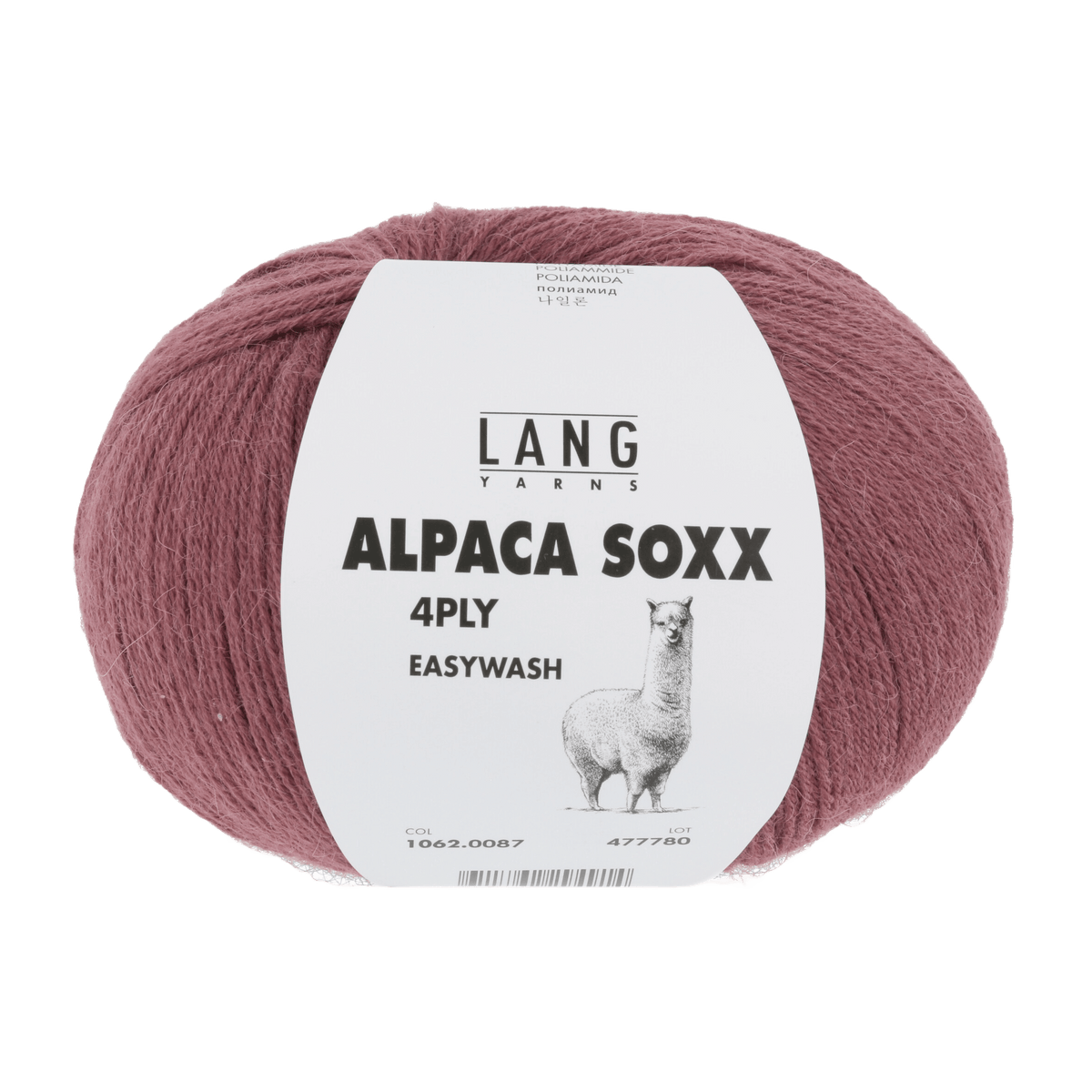 Lang Yarns Knitting Pattern Small - 6 balls / rosewood 1062.0087 ARCADIA Sweater Pattern Bundle in Alpaca Soxx 4ply by LANGYARNS | Punto 76-003