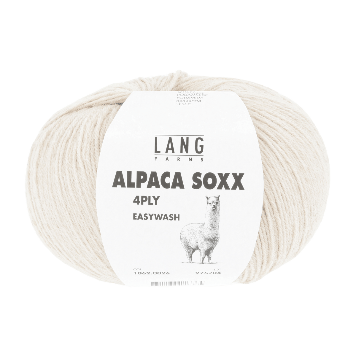 Lang Yarns Knitting Pattern Small - 6 balls / sand mélange 1062.0026 ARCADIA Sweater Pattern Bundle in Alpaca Soxx 4ply by LANGYARNS | Punto 76-003