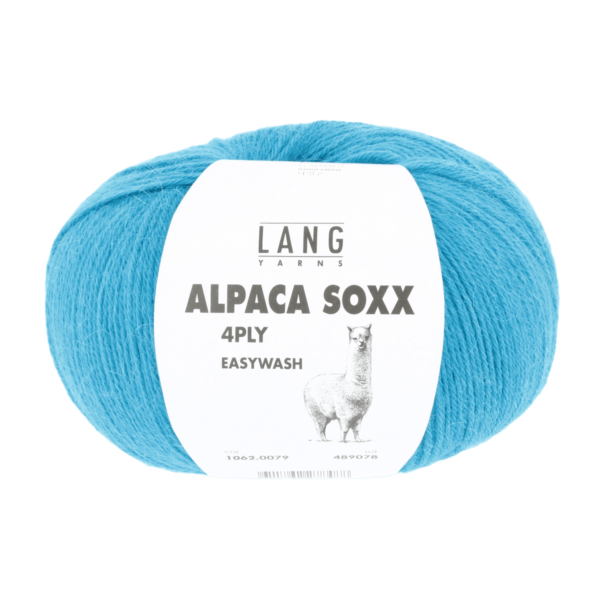 Lang Yarns Knitting Pattern Small - 6 balls / turquoise 1062.0079 ARCADIA Sweater Pattern Bundle in Alpaca Soxx 4ply by LANGYARNS | Punto 76-003