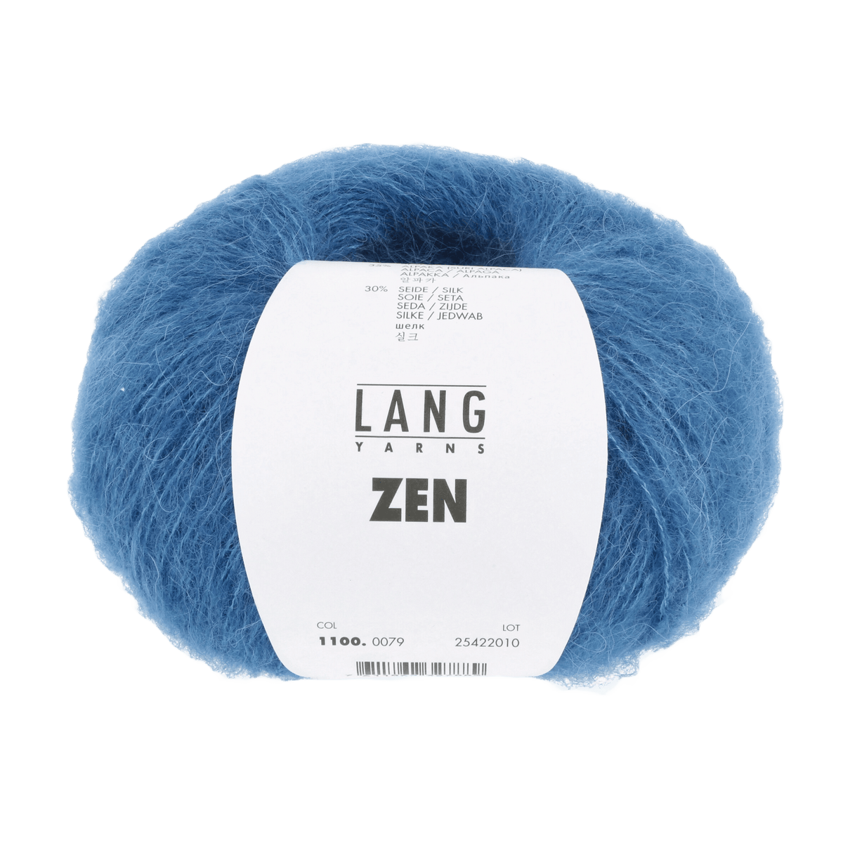 Lang Yarns Knitting Pattern Small - 6 balls / turquoise 1100.0079 ANNABEL Sweater Pattern Bundle in ZEN by LANGYARNS | Fatto a Mano 278-002