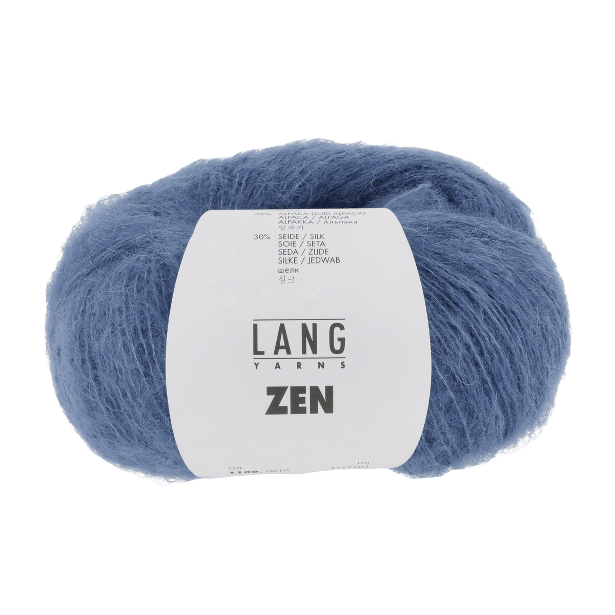 Lang Yarns Knitting Pattern Small - 6 balls / turquoise blue 1100.0010 ANNABEL Sweater Pattern Bundle in ZEN by LANGYARNS | Fatto a Mano 278-002