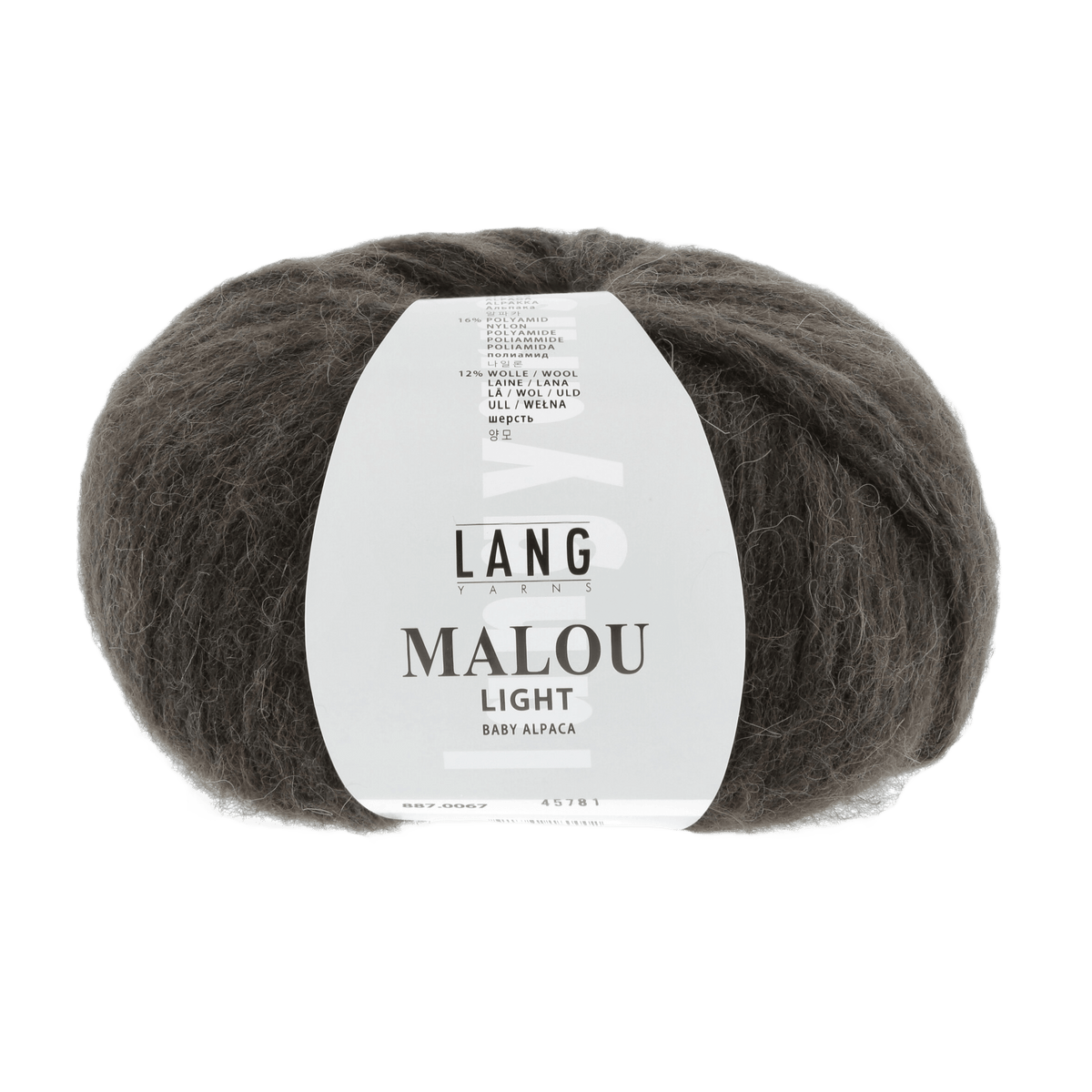 Lang Yarns Knitting Pattern Small - 7 balls / brown 887.0067 MALALA Pullover Pattern Bundle in Malou Light by LANGYARNS | Fatto a Mano 282-027